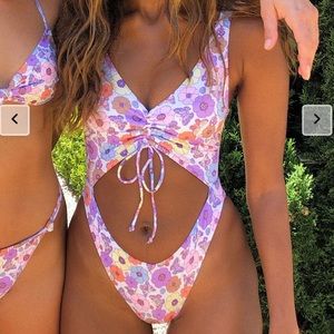 Emma Cheeky High Leg One Piece Swimsuit - Mariposa